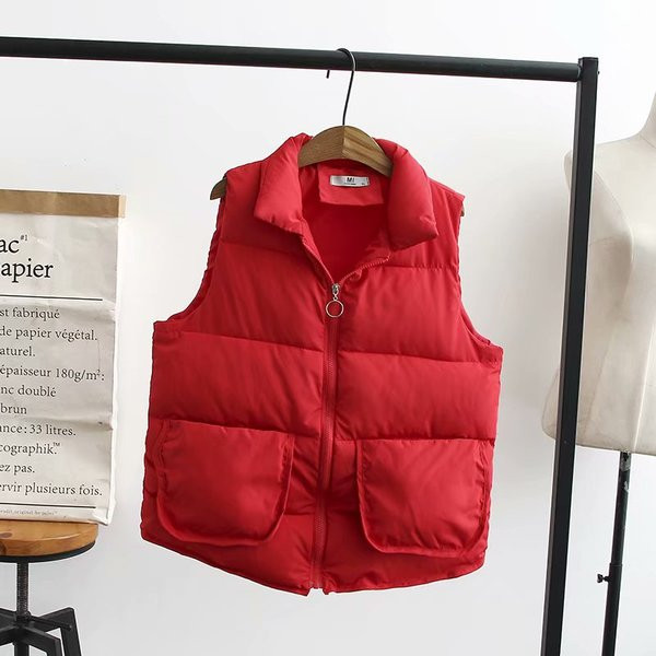 Nagy méretű alkalmi női mellény zsebekkel, három színben