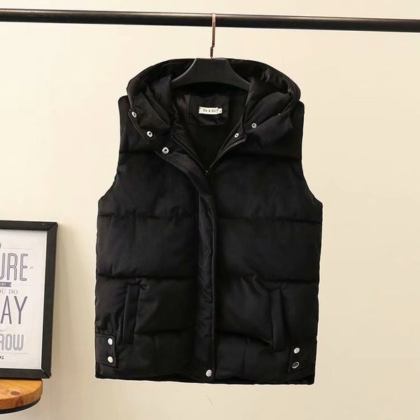 Női alkalmi mellény kapucnival és zsebekkel, két színben