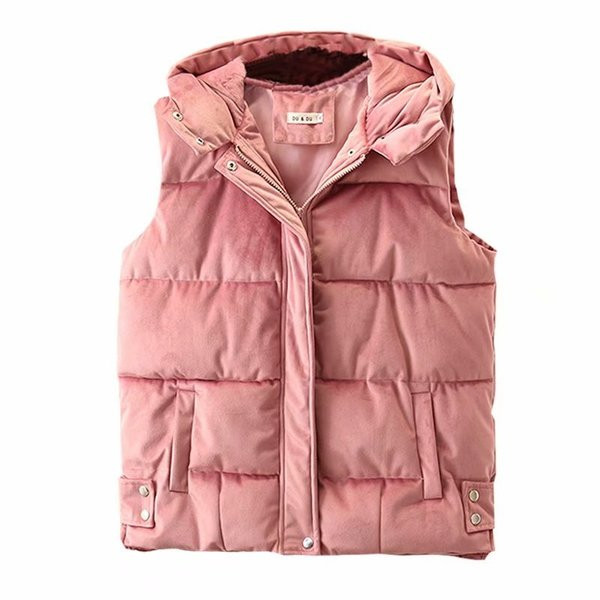 Női alkalmi mellény kapucnival és zsebekkel, két színben