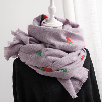 Model nou de esarfa dama cu broderie in diferite culori