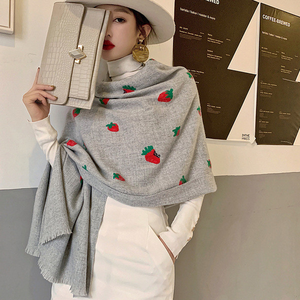 Model nou de esarfa dama cu broderie in diferite culori