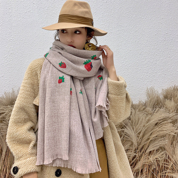 Model nou de esarfa dama cu broderie in diferite culori