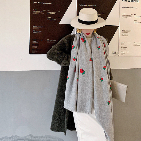 Model nou de esarfa dama cu broderie in diferite culori