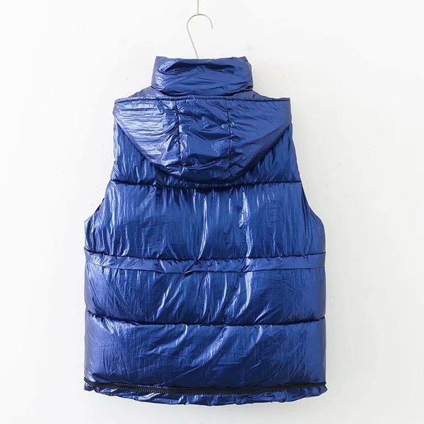 Lezser női mellény kapucnival és zsebbel, két színben