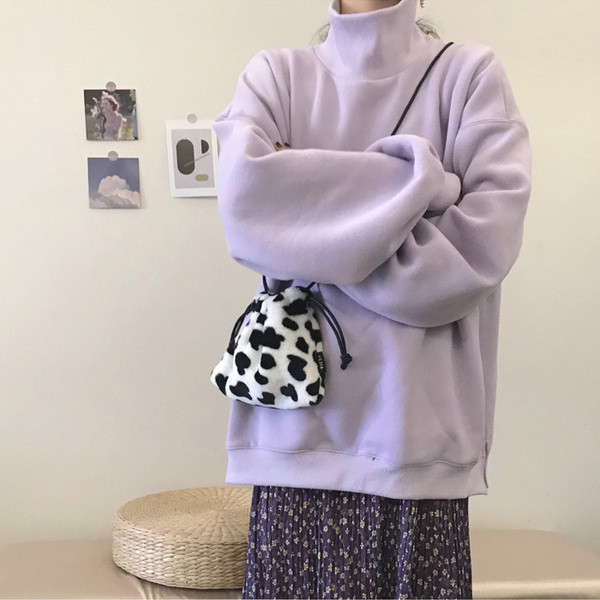 Geanta de dama moderna cu imprimeu animal si maner lung