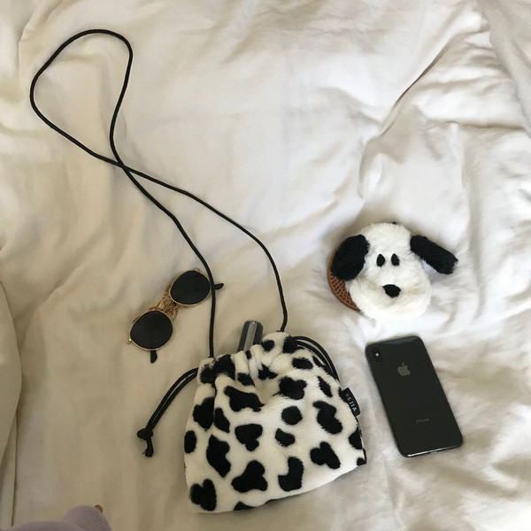 Geanta de dama moderna cu imprimeu animal si maner lung