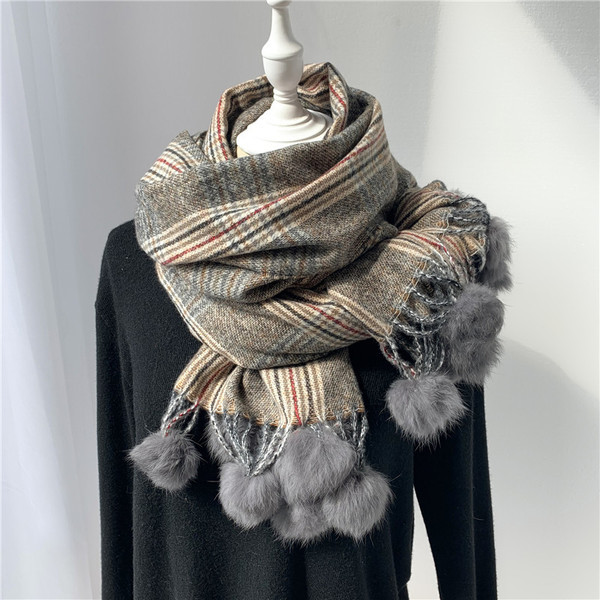 Női téli sál pehellyel több színben