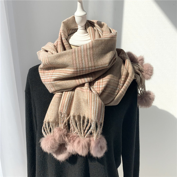 Női téli sál pehellyel több színben