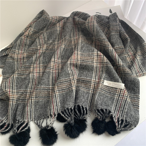 Női téli sál pehellyel több színben