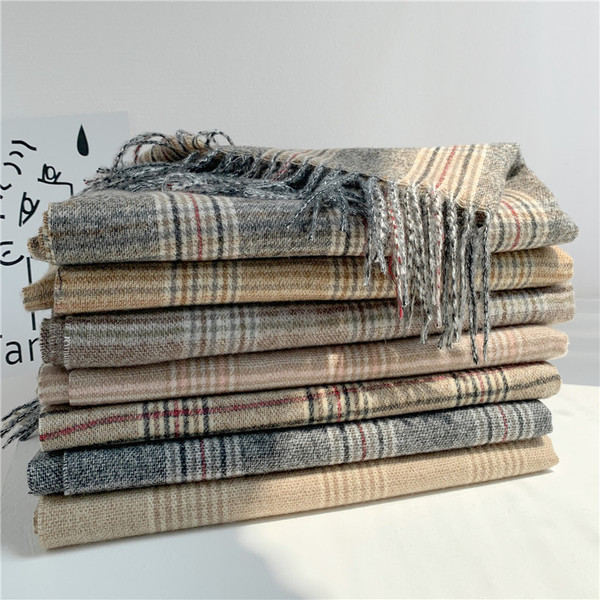 Kockás női sál rojtokkal több színben