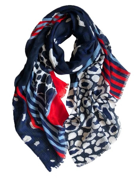 Modern női színes sál téglalap alakú