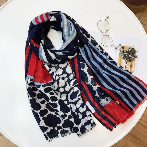 Modern női színes sál téglalap alakú