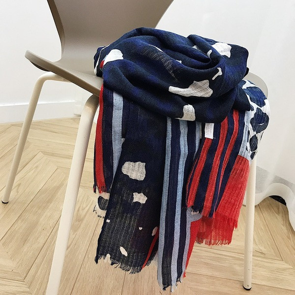 Modern női színes sál téglalap alakú