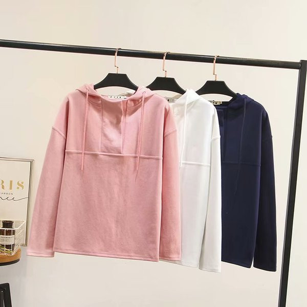 Nappali női pulóver kapucnival és nyakkendővel három színben