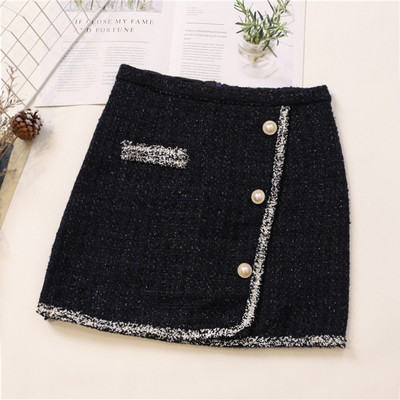 Aktuális női szoknya három színben, gombokkal, magas derékkal