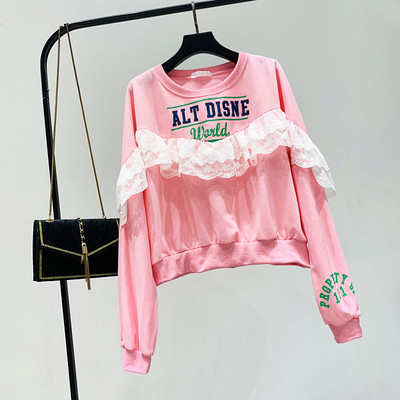 Bluza de dama model nou cu decolteu O si dantela in trei culori