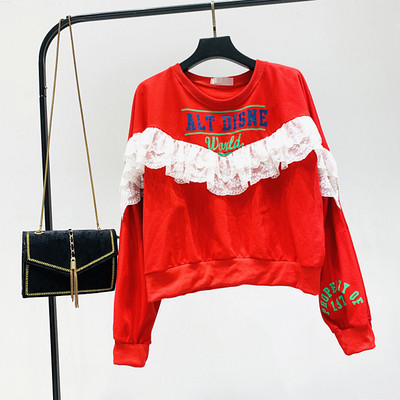 Bluza de dama model nou cu decolteu O si dantela in trei culori