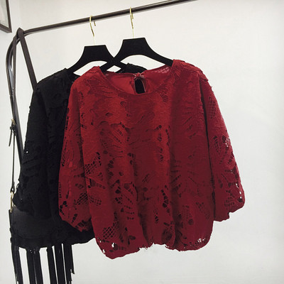 Bluza dama model nou din dantela cu decolteu O in mai multe culori