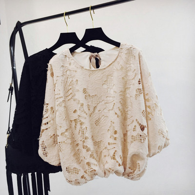 Bluza dama model nou din dantela cu decolteu O in mai multe culori