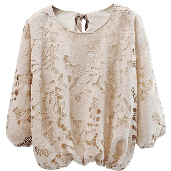 Bluza dama model nou din dantela cu decolteu O in mai multe culori