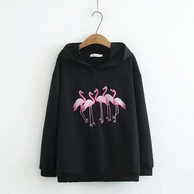 Hanorac de dama modern cu broderie in trei culori