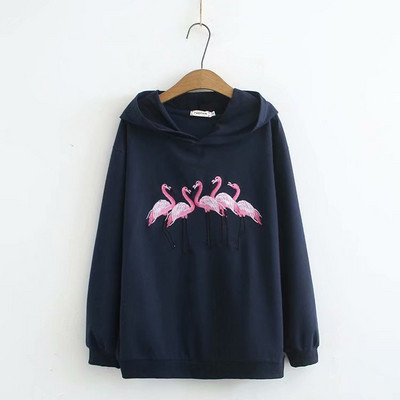 Hanorac de dama modern cu broderie in trei culori