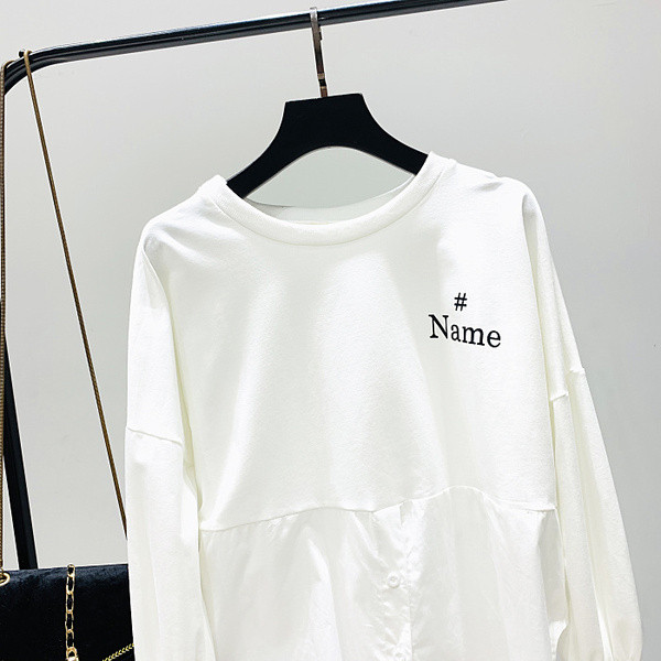 Új modell női blúz O-nyakú és lótusz ujjú