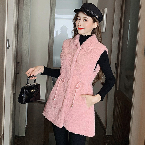 Puha női mellény három színben cipzárral és megkötővel