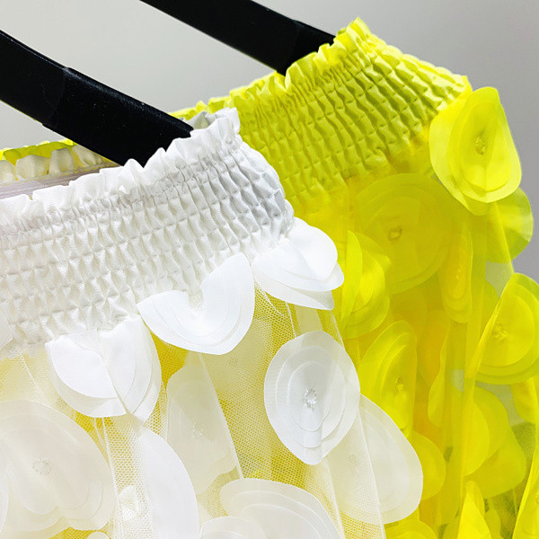 Bluza de dama modern model nou cu element 3D si tul in mai multe culori