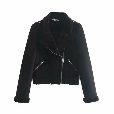 Modern rövid kabát cipzárral és meleg béléssel, két színben