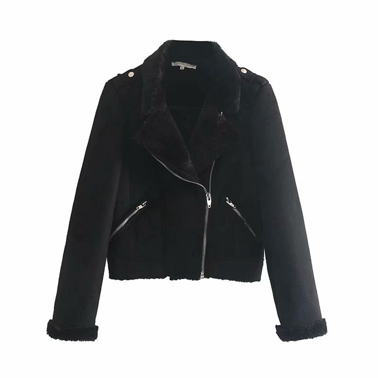 Modern rövid kabát cipzárral és meleg béléssel, két színben