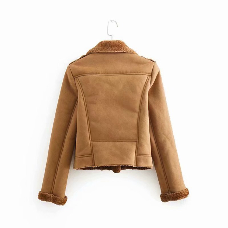 Modern rövid kabát cipzárral és meleg béléssel, két színben