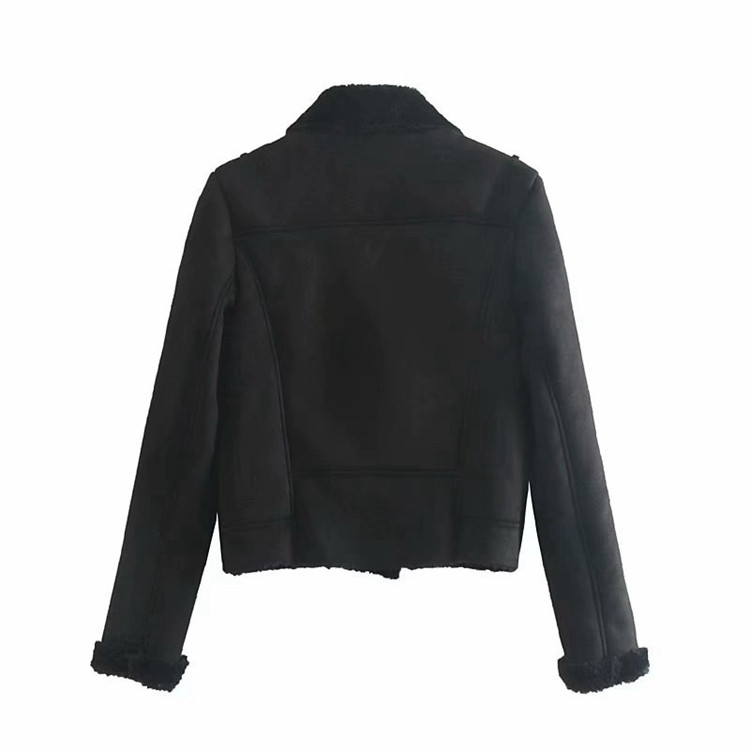 Modern rövid kabát cipzárral és meleg béléssel, két színben