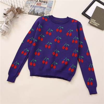 Női alkalmi pulóver négy színben O-nyakkal