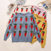 Alkalmi női pulóver O-nyakú és hosszú ujjú