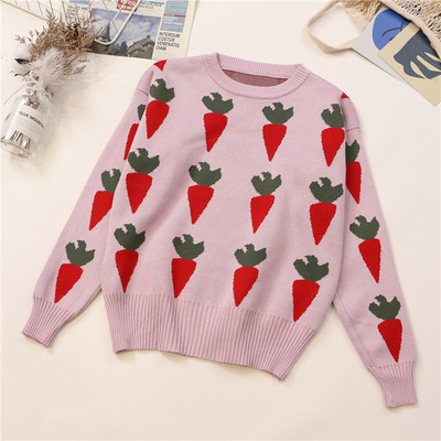 Alkalmi női pulóver O-nyakú és hosszú ujjú