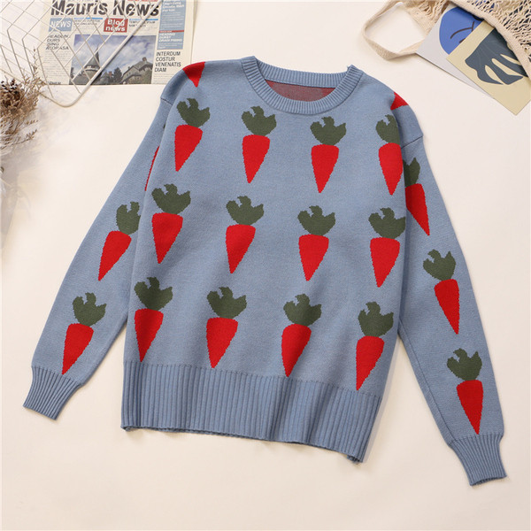 Alkalmi női pulóver O-nyakú és hosszú ujjú