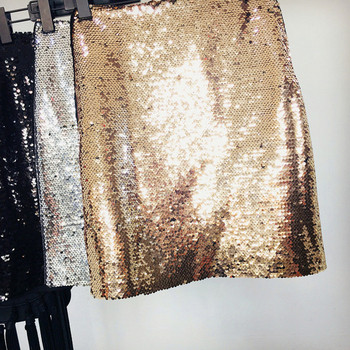 Stílusos női szoknya flitterekkel, magas derékkal több színben