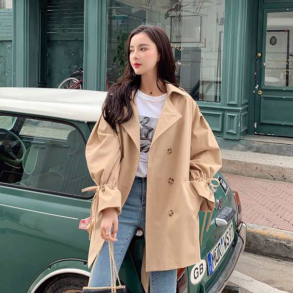 Actuala haină subțire de damă în două culori - model larg