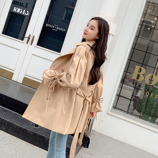 Actuala haină subțire de damă în două culori - model larg