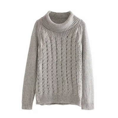 Vastag pulóver pólógallérral, három színben