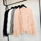 Őszi női mellény rojtokkal több színben