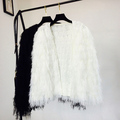 Őszi női mellény rojtokkal több színben