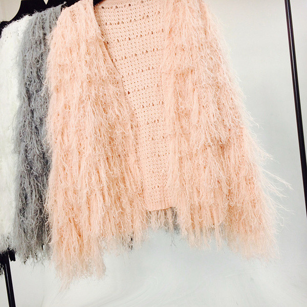 Őszi női mellény rojtokkal több színben