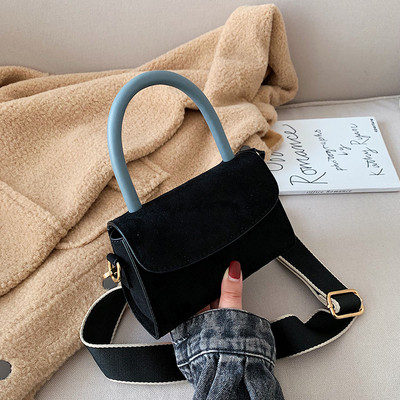 Geanta de dama moderna din piele intoarsa ecologica in patru culori