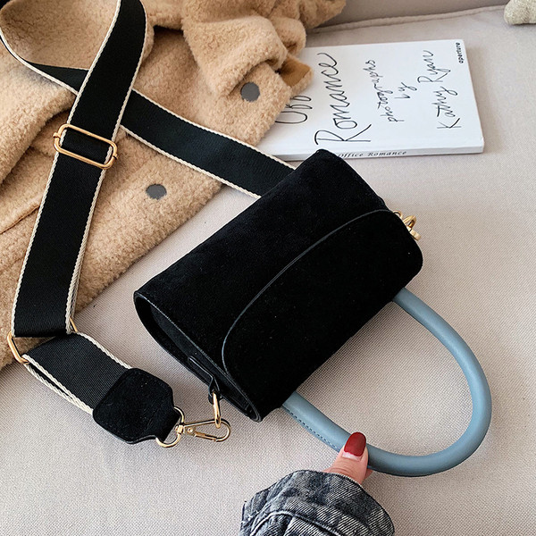 Geanta de dama moderna din piele intoarsa ecologica in patru culori