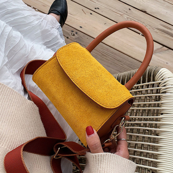 Geanta de dama moderna din piele intoarsa ecologica in patru culori