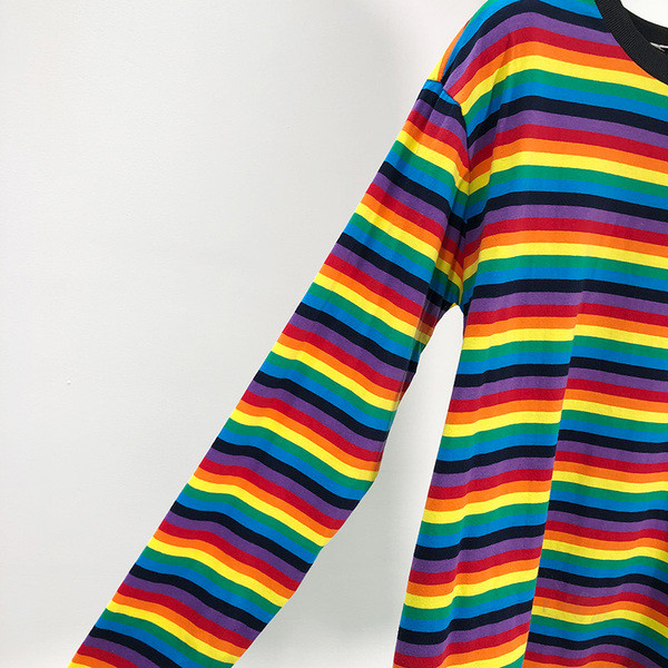 Lezser csíkos blúz ovális nyakkivágással - széles modell