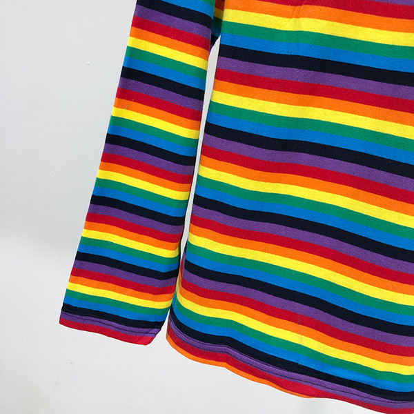 Lezser csíkos blúz ovális nyakkivágással - széles modell