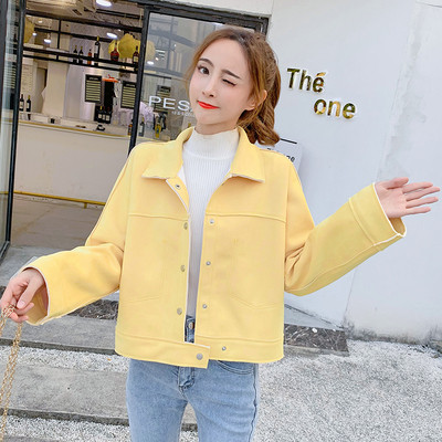 Modern női kabát három színben, gombokkal - rövid modell